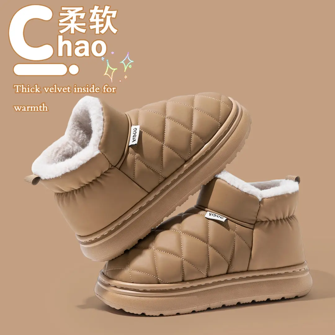 2026 New Model Elderly Cotton Shoes for Men, Autumn and Winter Indoor Home Non-Slip Thick-Soled Fleece-Lined Warm Closed-Back Cotton Slippers for Women - Image 6