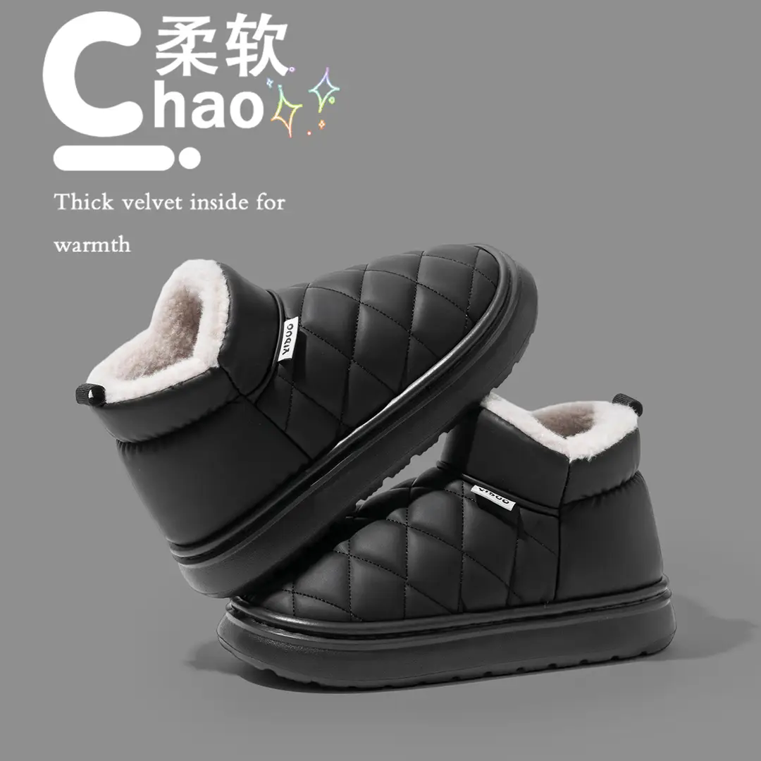 2026 New Model Elderly Cotton Shoes for Men, Autumn and Winter Indoor Home Non-Slip Thick-Soled Fleece-Lined Warm Closed-Back Cotton Slippers for Women - Image 7