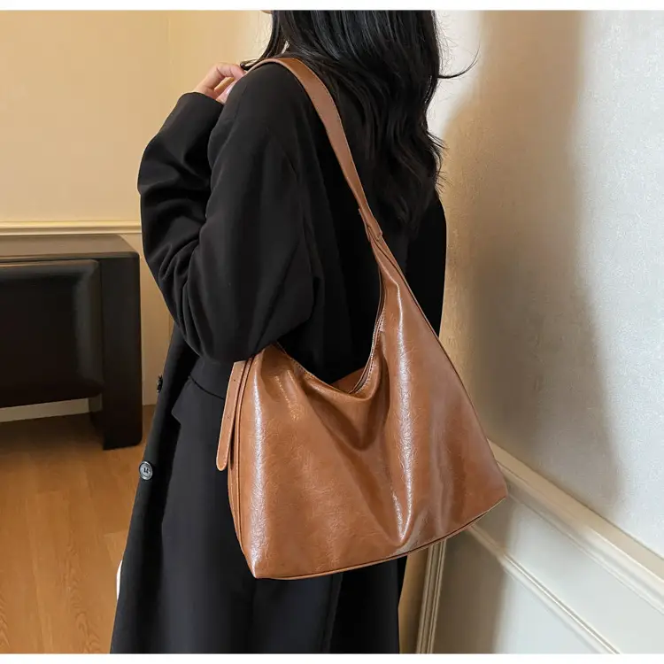 Brown Cross-Border Women's Shoulder Tote Bag — feature 17