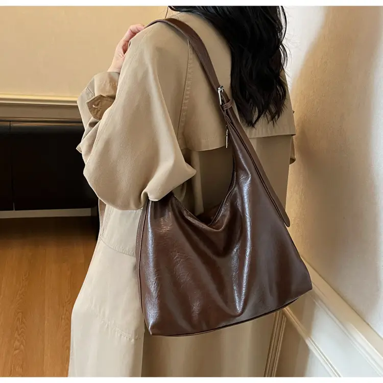 Brown Cross-Border Women's Shoulder Tote Bag — feature 18