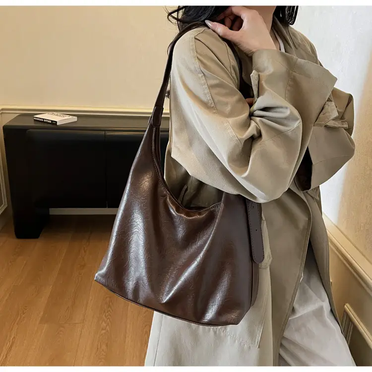 Brown Cross-Border Women's Shoulder Tote Bag — feature 19