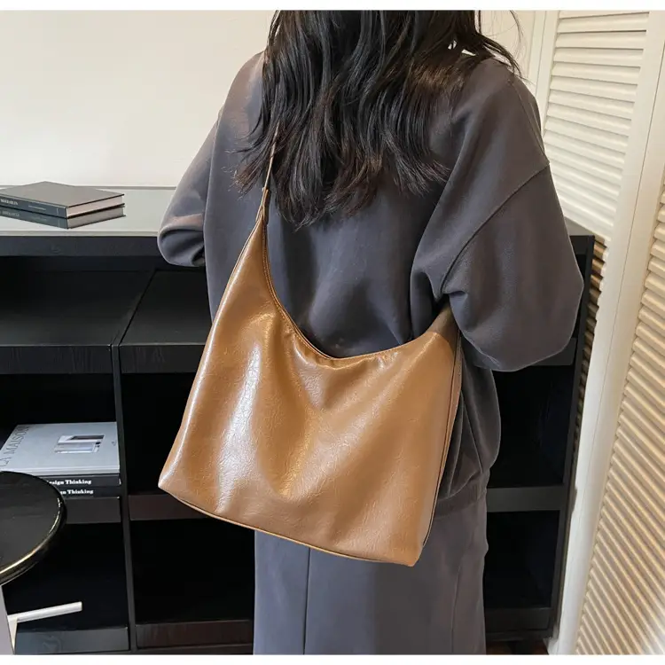 Brown Cross-Border Women's Shoulder Tote Bag — feature 22
