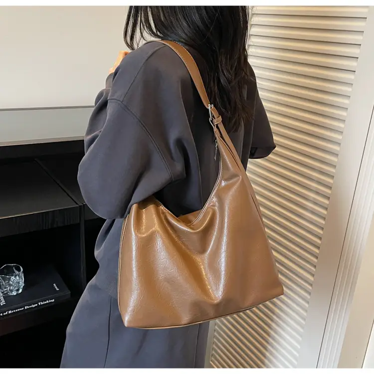 Brown Cross-Border Women's Shoulder Tote Bag — feature 23
