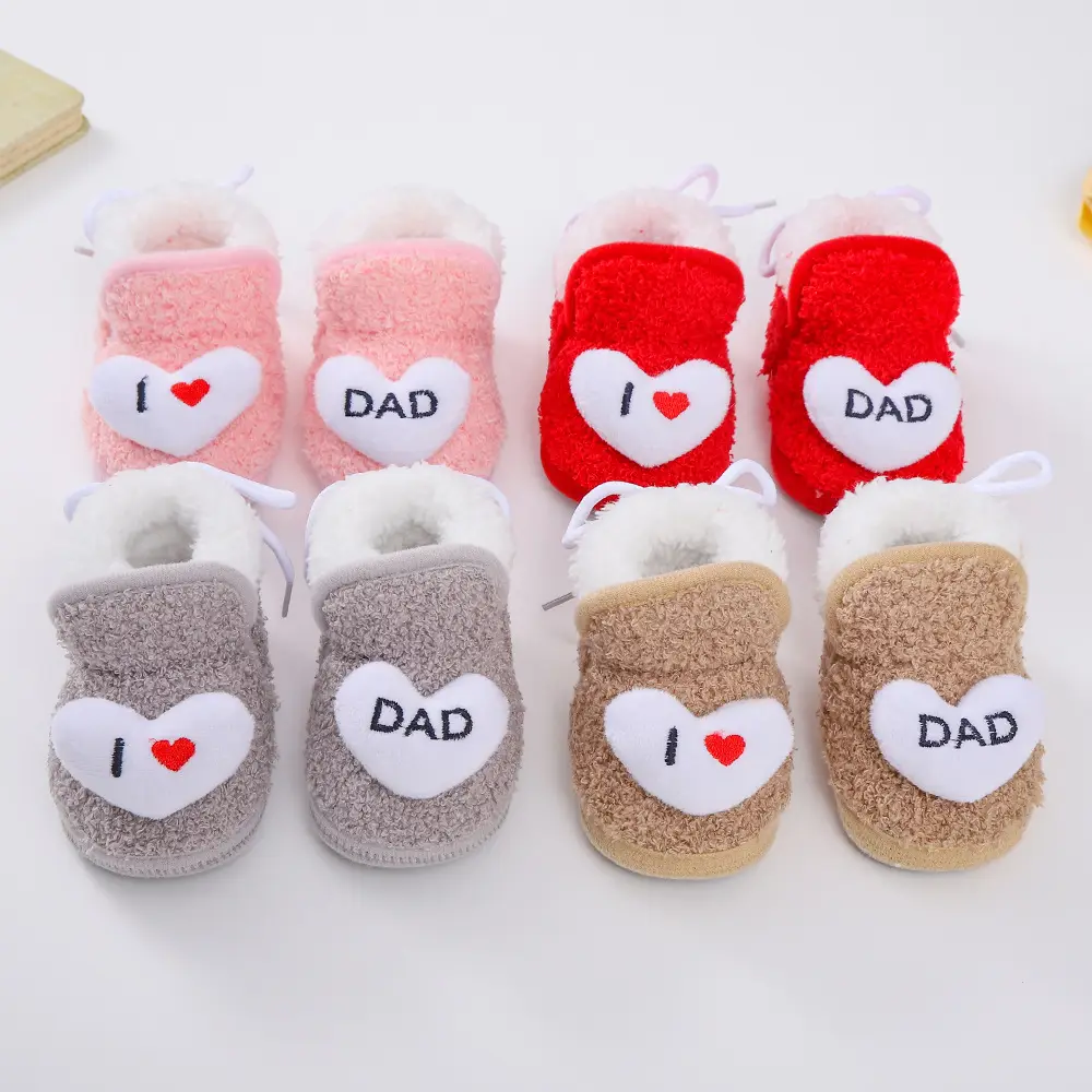 Winter Fleece-Lined Thickened Baby Anti-Slip Warm Toddler Cotton Shoes, Non-Slip Newborn Baby Shoes for 3-6-12 Months - Image 5