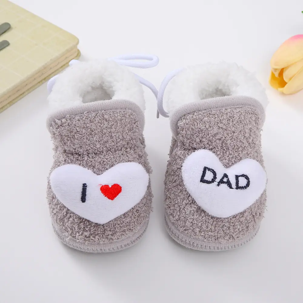 Winter Fleece-Lined Thickened Baby Anti-Slip Warm Toddler Cotton Shoes, Non-Slip Newborn Baby Shoes for 3-6-12 Months - Image 2