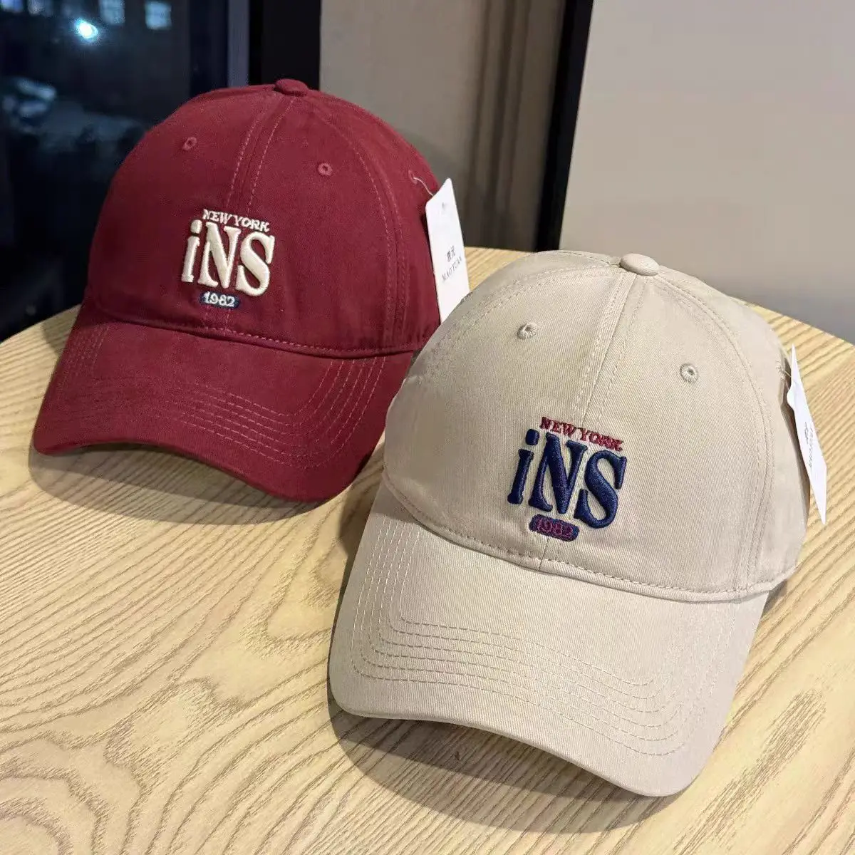 Women Maroon Letter Embroidered Baseball Cap — feature 3