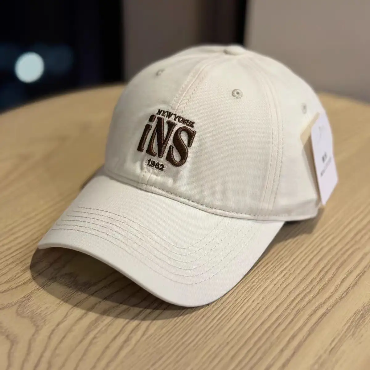 Women Maroon Letter Embroidered Baseball Cap - Image 2