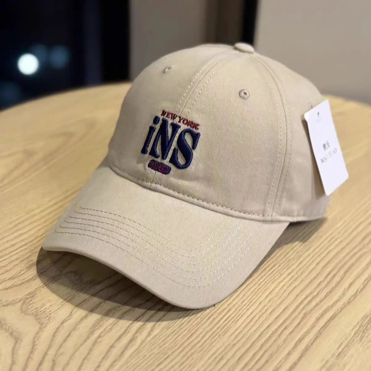 Women Maroon Letter Embroidered Baseball Cap - Image 3