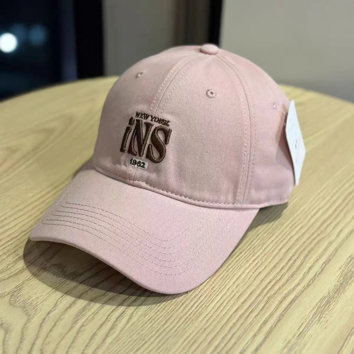 Women Maroon Letter Embroidered Baseball Cap - Image 7