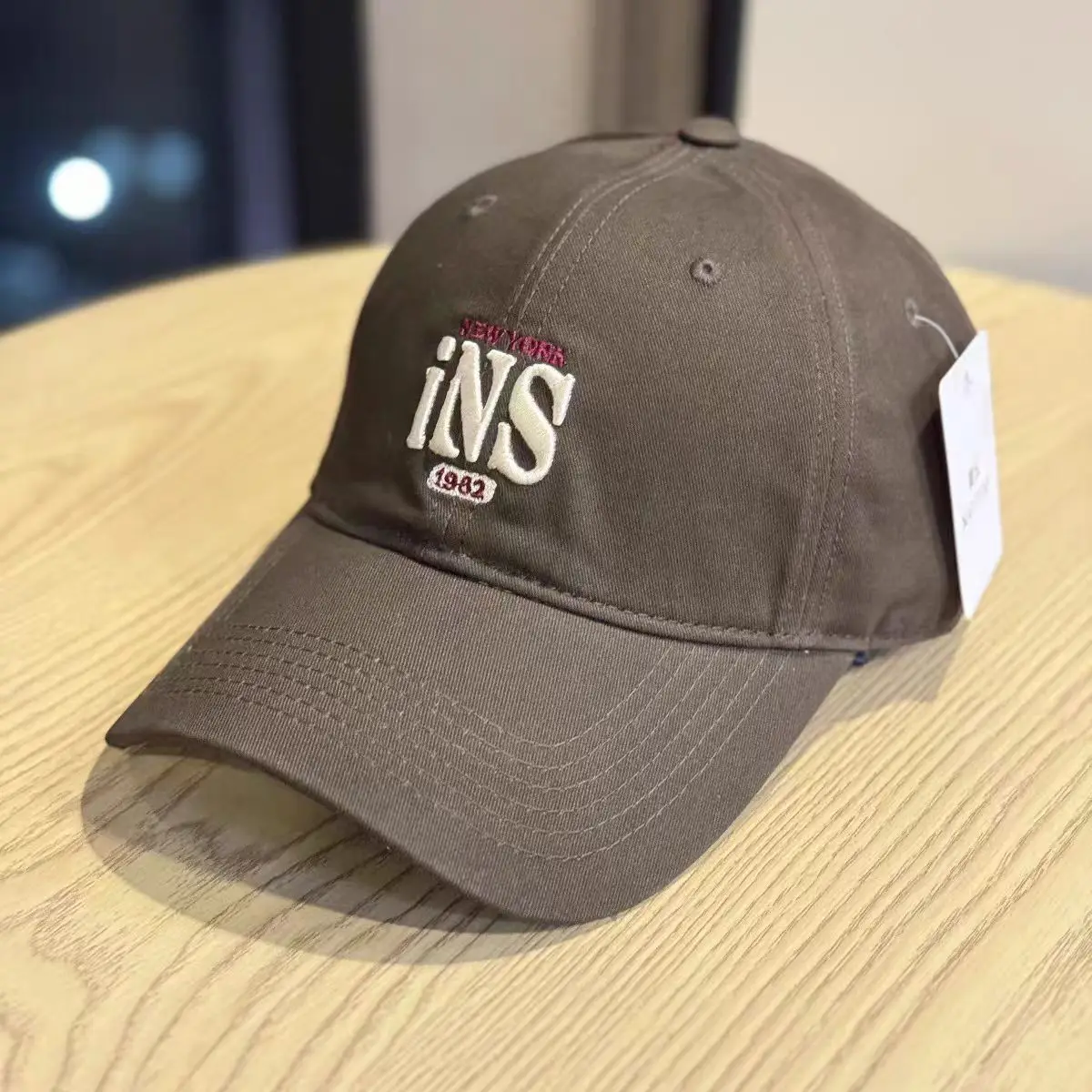 Women Maroon Letter Embroidered Baseball Cap - Image 8