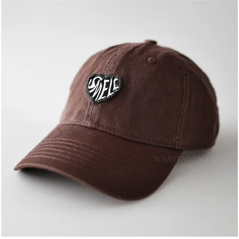 Navy Blue Duckbill Cap with Heart Embroidery Unisex - Image 12