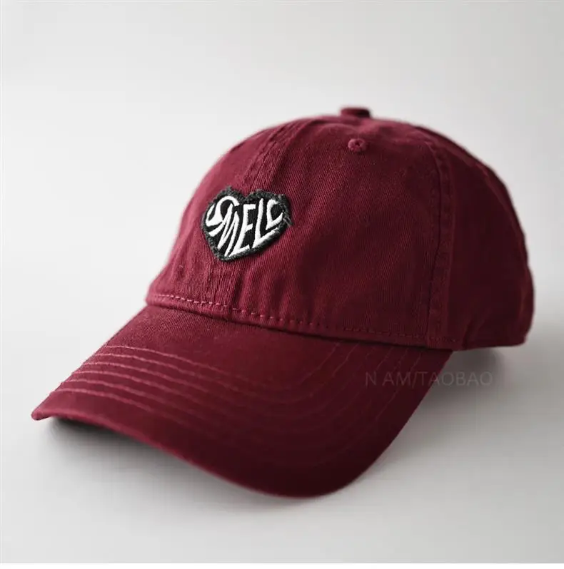 Navy Blue Duckbill Cap with Heart Embroidery Unisex — feature 9