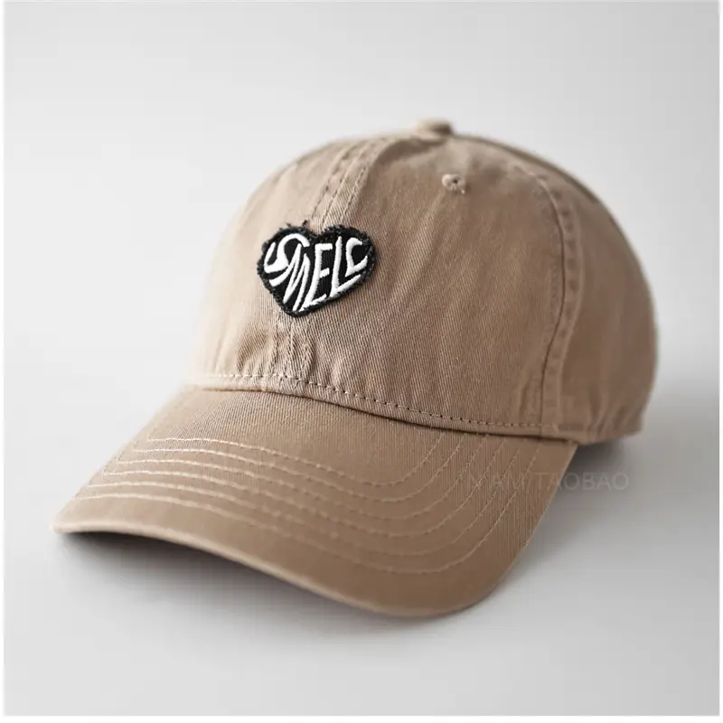 Navy Blue Duckbill Cap with Heart Embroidery Unisex - Image 7