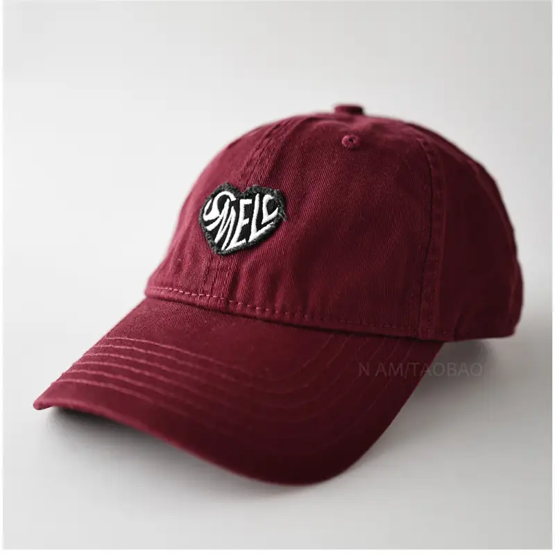 Navy Blue Duckbill Cap with Heart Embroidery Unisex - Image 8