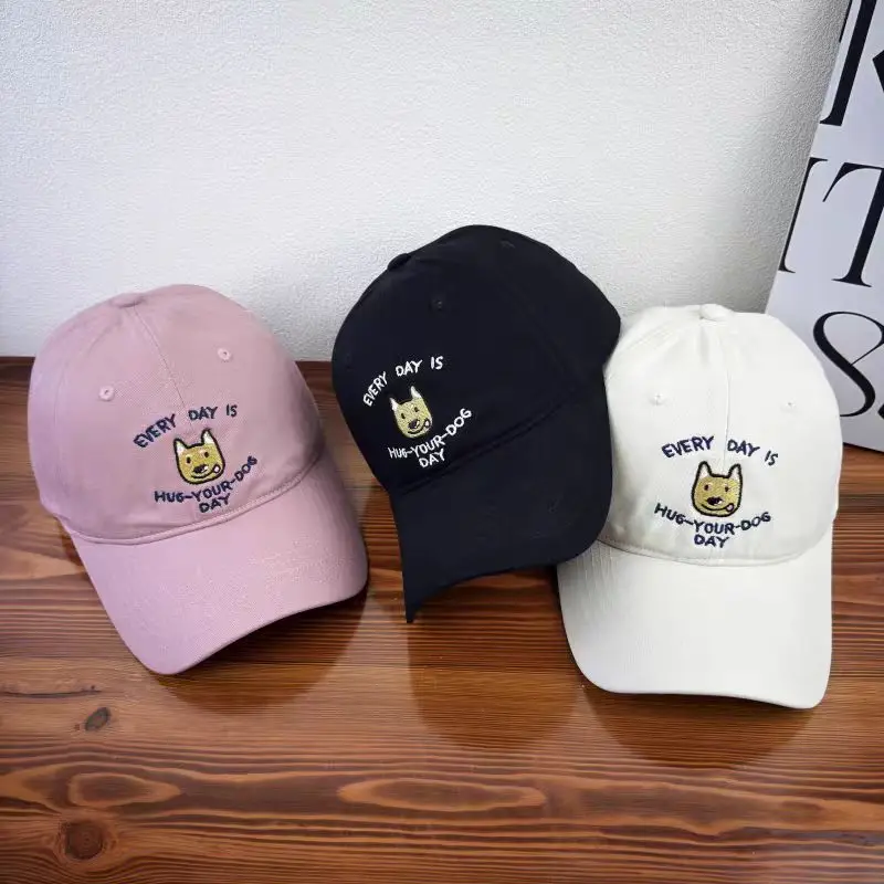 Cute Cartoon Cap Women Pink Black White Wide Brim Sunshade - Image 8