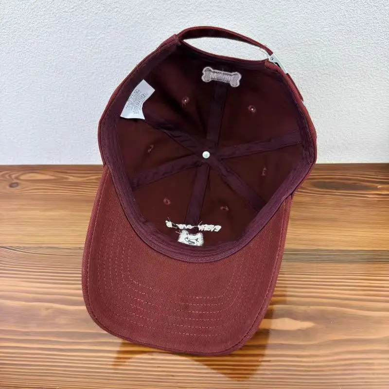 Cute Cartoon Cap Women Pink Black White Wide Brim Sunshade — feature 17
