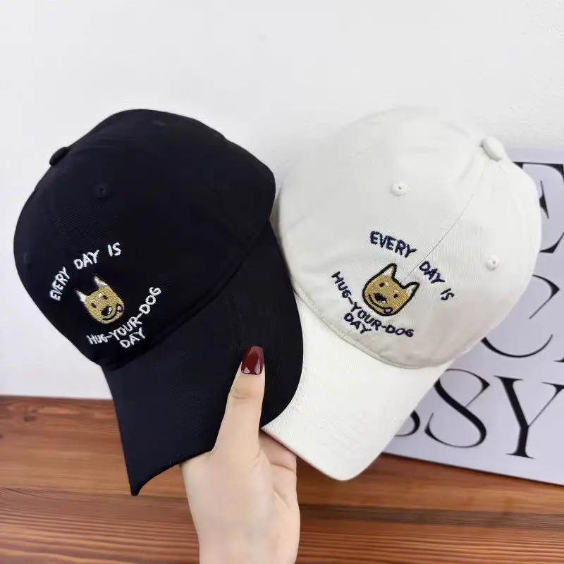Cute Cartoon Cap Women Pink Black White Wide Brim Sunshade — feature 6