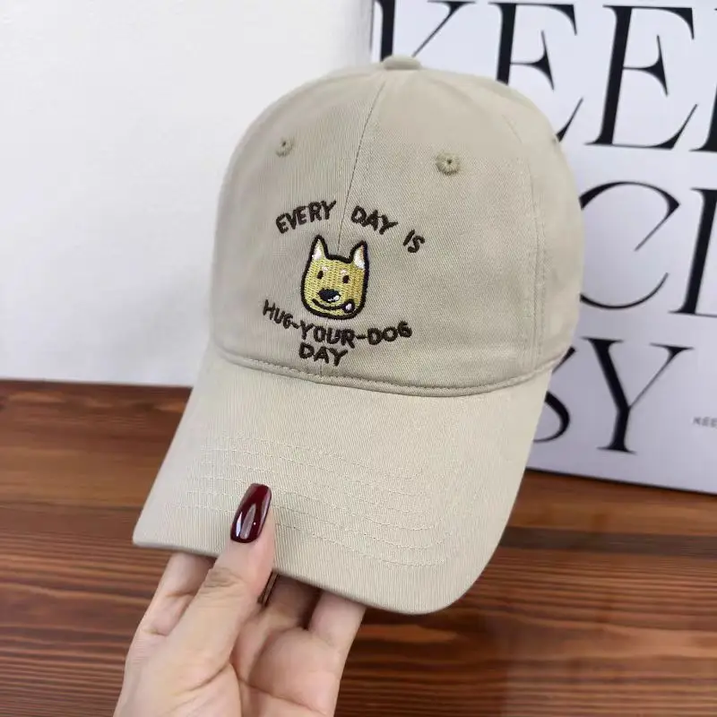 Cute Cartoon Cap Women Pink Black White Wide Brim Sunshade — feature 9
