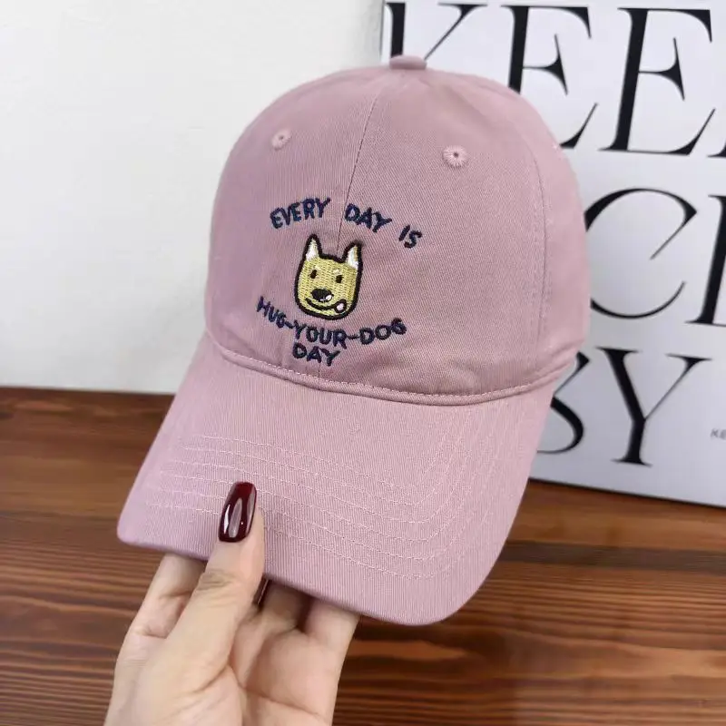 Cute Cartoon Cap Women Pink Black White Wide Brim Sunshade - Image 3