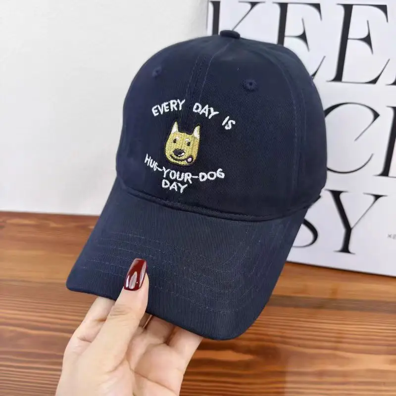 Cute Cartoon Cap Women Pink Black White Wide Brim Sunshade - Image 6