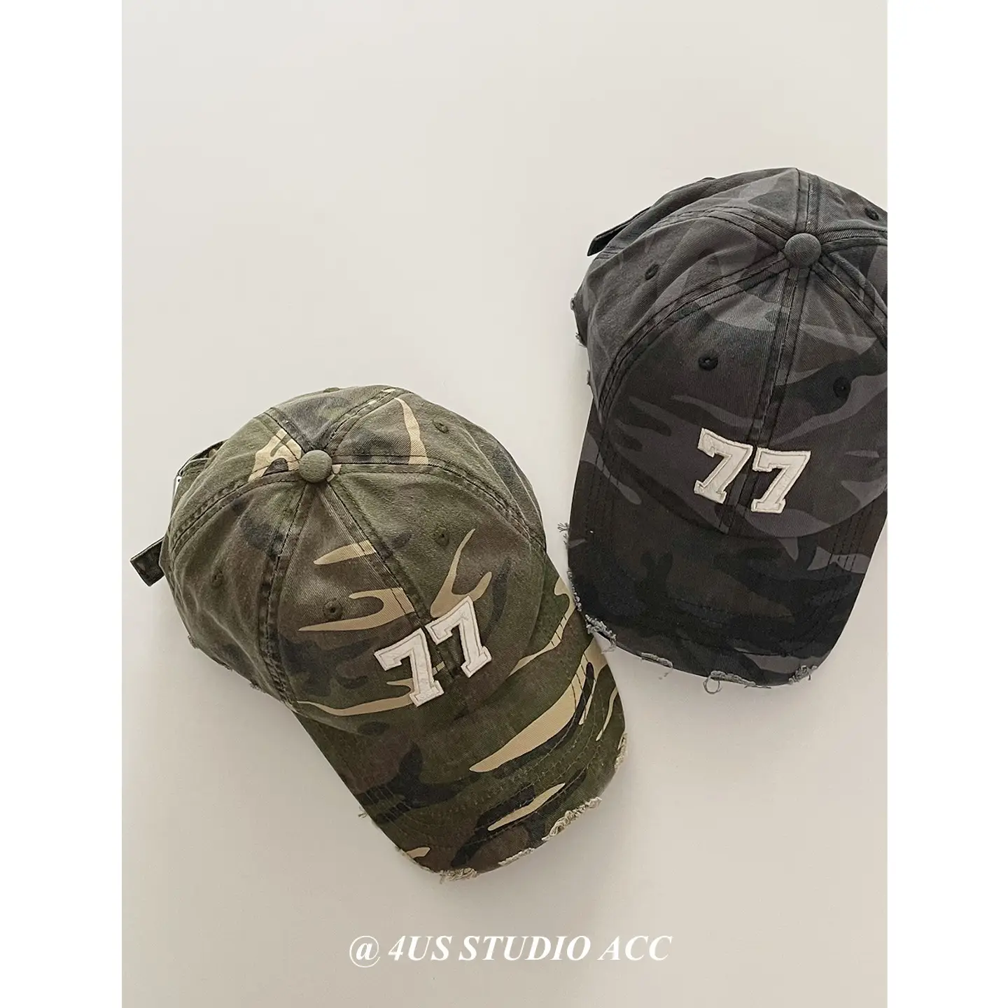 American Retro Camouflage Cap 77 for Men Women