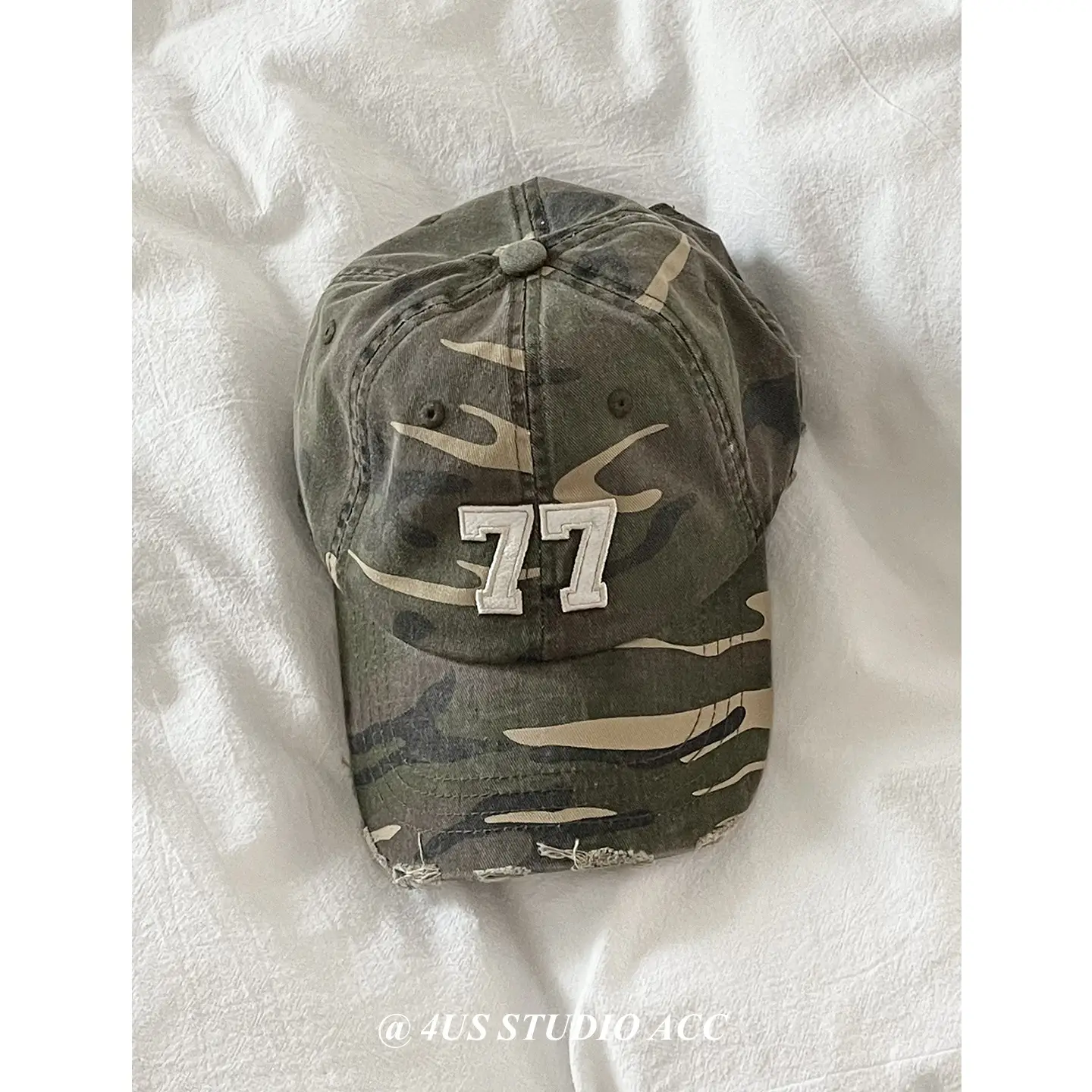 American Retro Camouflage Cap 77 for Men Women