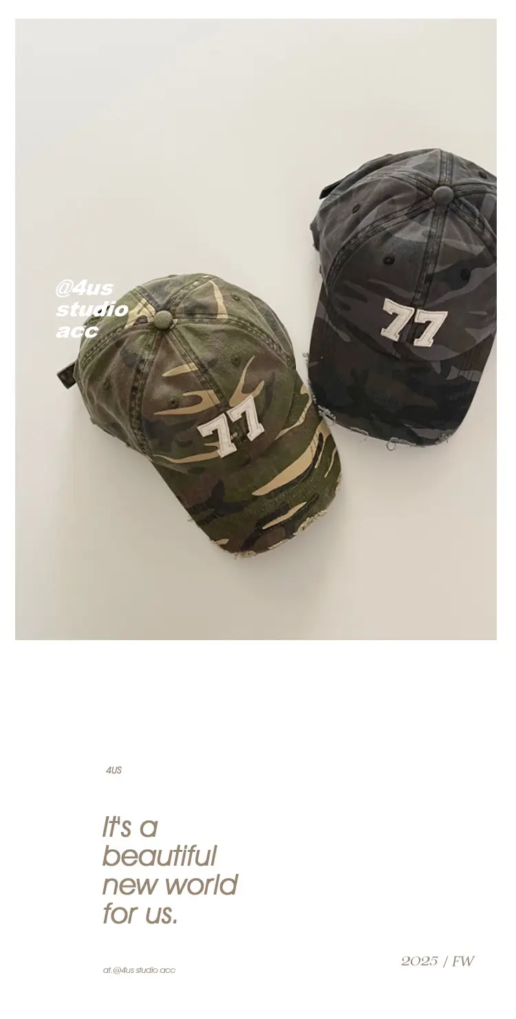 American Retro Camouflage Cap 77 for Men Women — feature 4