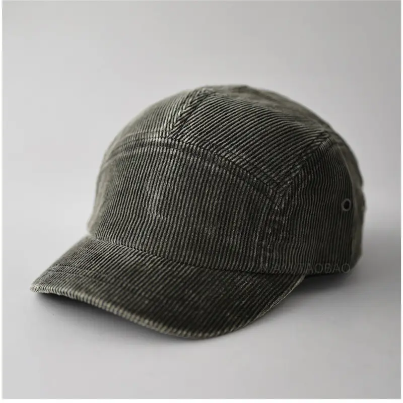 Black 5-Panels Baseball Cap with Sunshade - Image 8