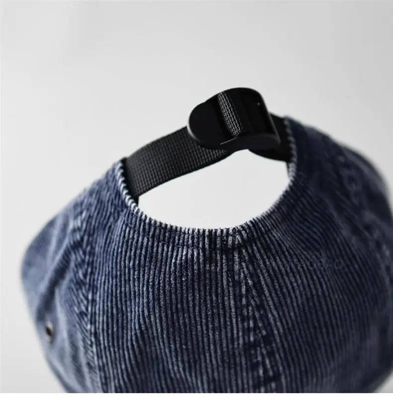 Black 5-Panels Baseball Cap with Sunshade — feature 14