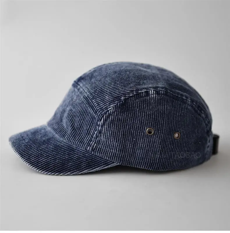 Black 5-Panels Baseball Cap with Sunshade — feature 15