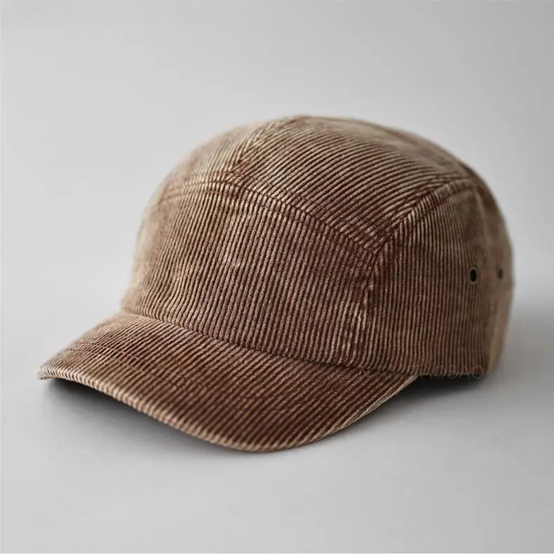 Black 5-Panels Baseball Cap with Sunshade — feature 2