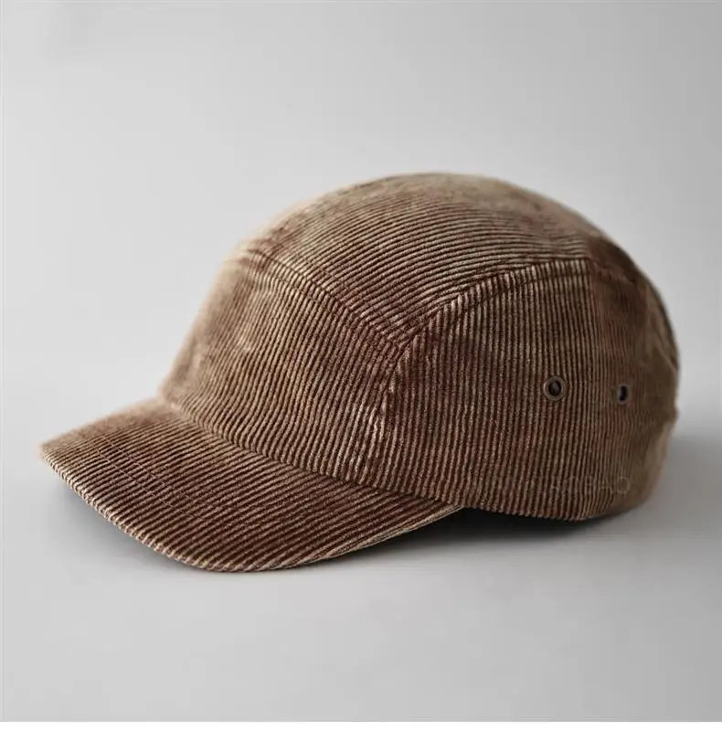 Black 5-Panels Baseball Cap with Sunshade — feature 9