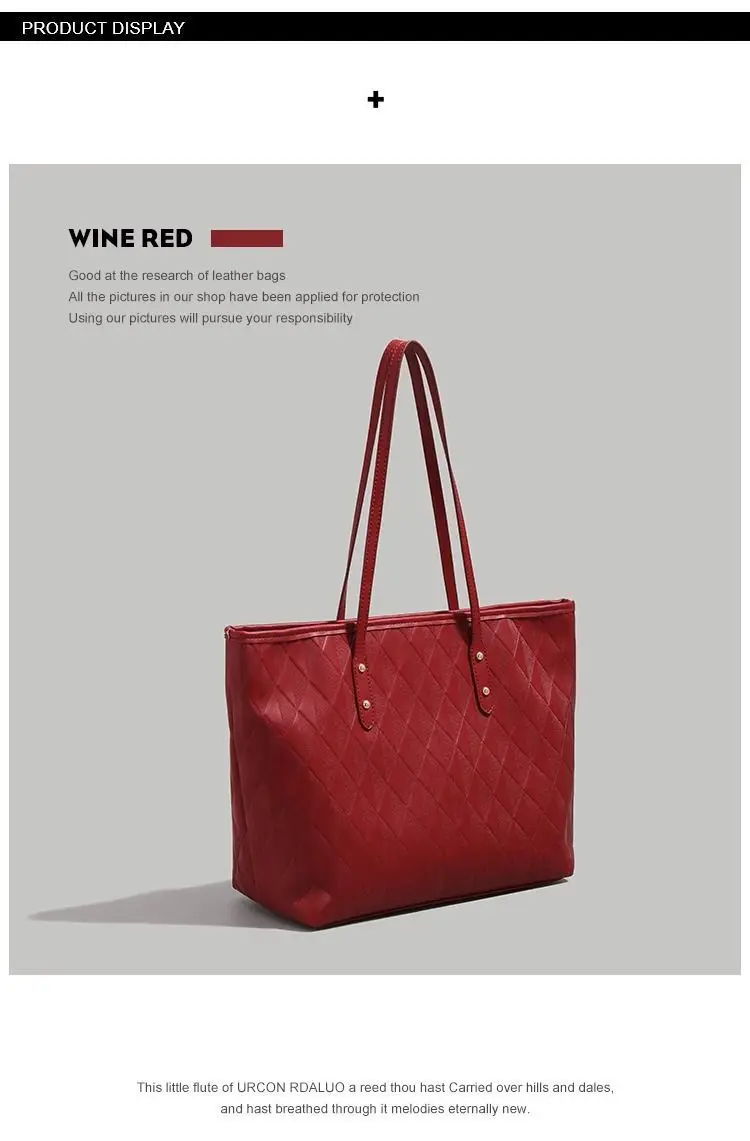 Red High-End Bridal Wedding Tote Bag — feature 7