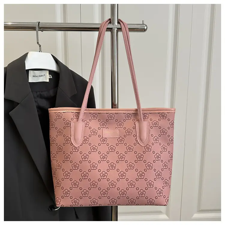 Brown Embossed Flower Tote Bag for Women — feature 24