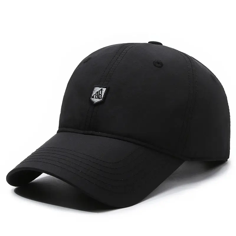 Men's Black Baseball Cap with Logo - Image 2