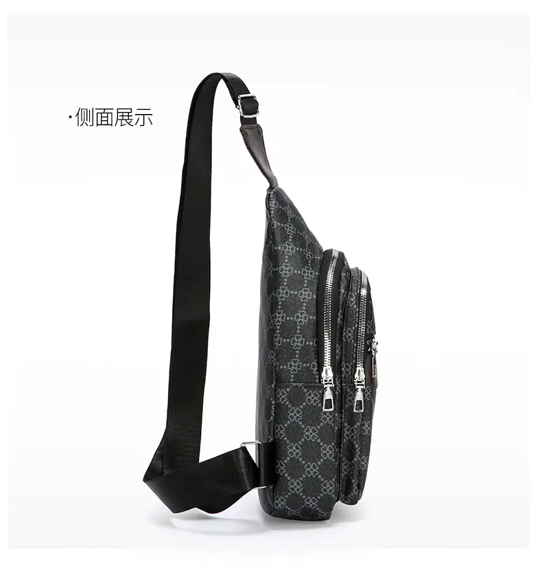 Unisex Pu Texture Shoulder Bag with Red Green Stripe — feature 15