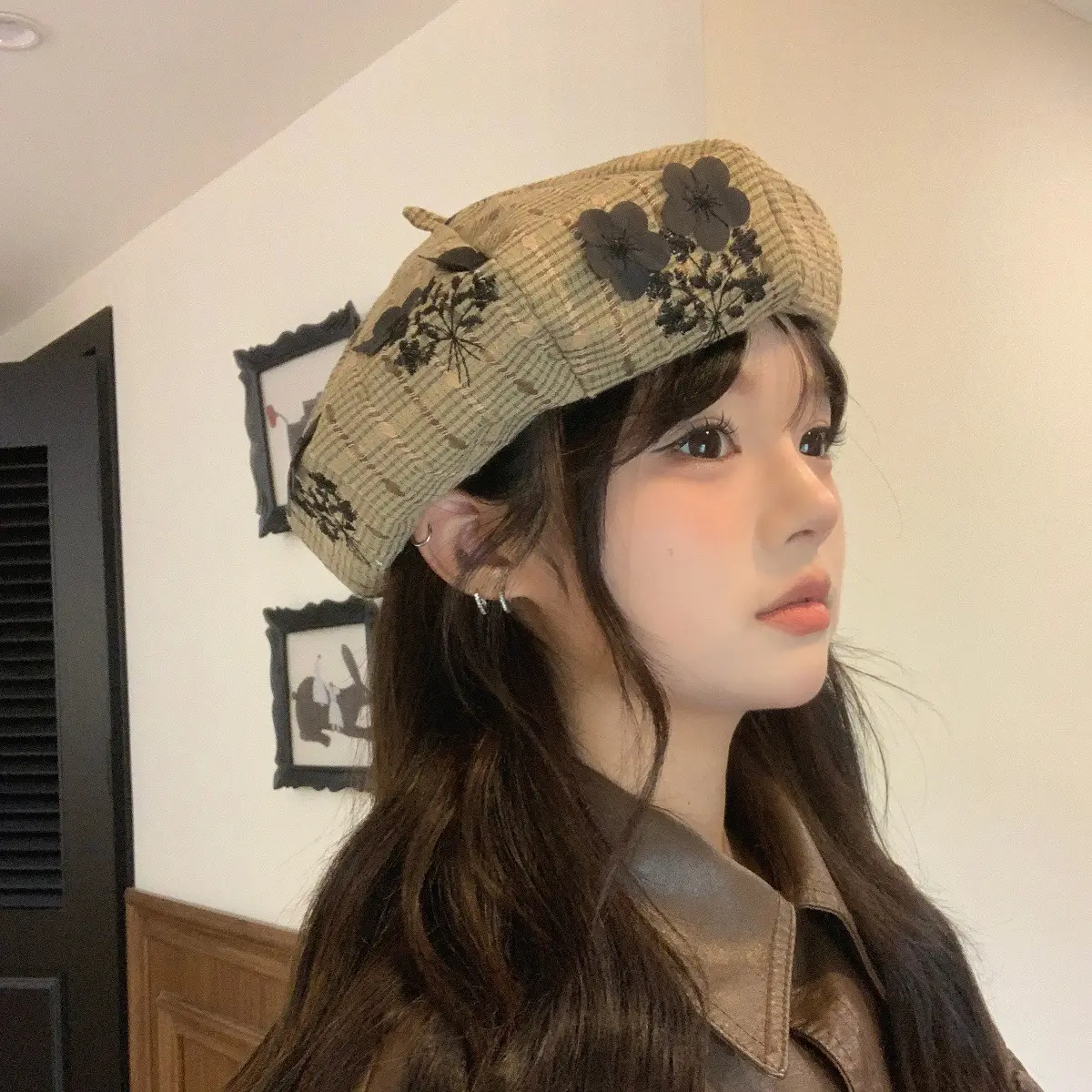 Korean Style Embroidered Duckbill Cap for Women - Image 6