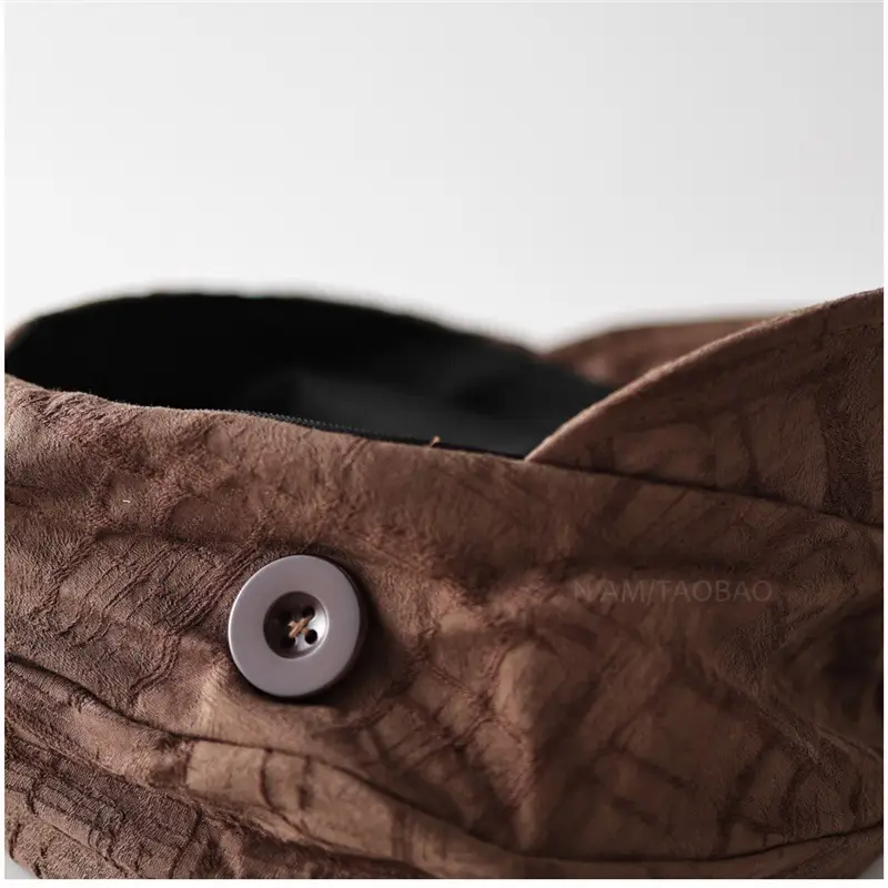 Black Korean Style Button Duckbill Cap for Women - Image 7