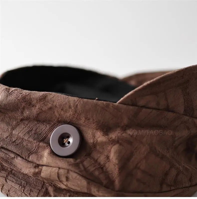 Black Korean Style Button Duckbill Cap for Women — feature 5