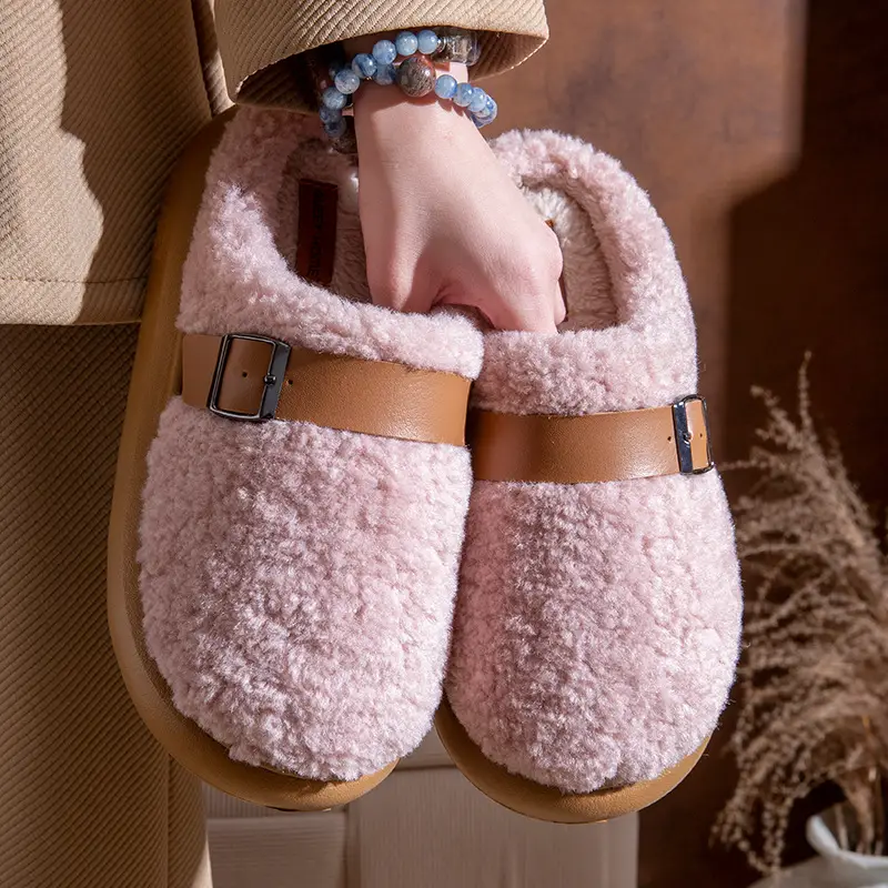 Plush Cotton Slippers with a Stepping-On-Clouds Feel for Women, Autumn and Winter 2026 New Model, Indoor Warm Non-Slip Couple's Cotton Slippers for Men - Image 5