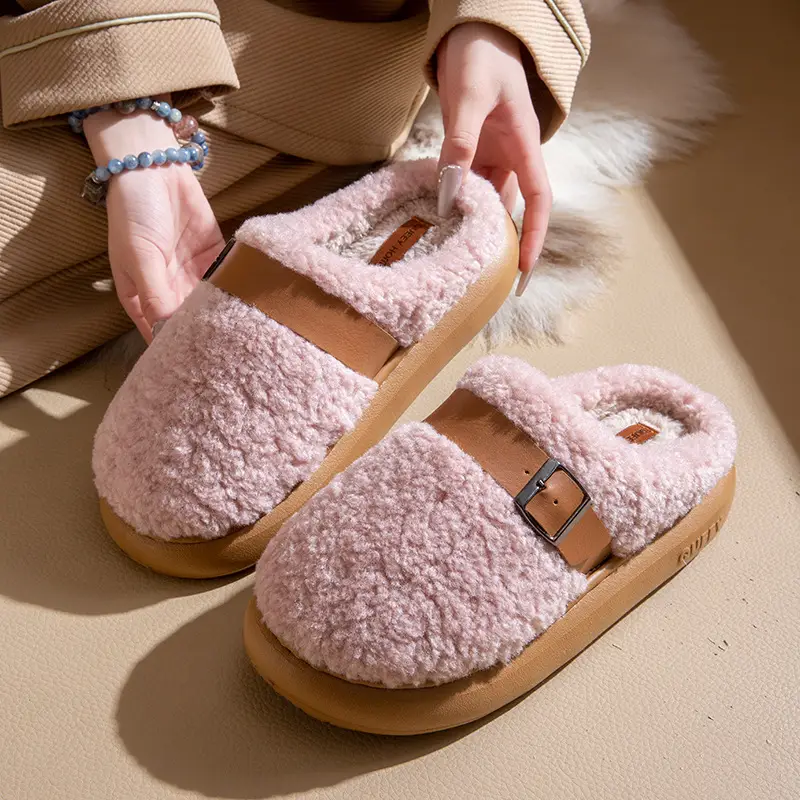 Plush Cotton Slippers with a Stepping-On-Clouds Feel for Women, Autumn and Winter 2026 New Model, Indoor Warm Non-Slip Couple's Cotton Slippers for Men - Image 6