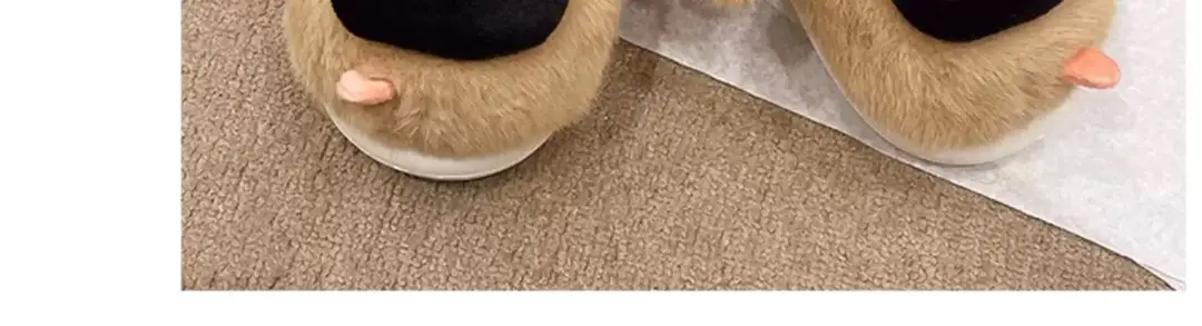 Cute Big-Nosed Dog Cotton Slippers for Women in Winter, Plush and Warm for Couples, Indoor and Home Non-Slip Bag and Cotton Shoes for Men — feature 20