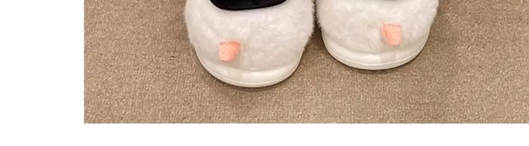 Cute Big-Nosed Dog Cotton Slippers for Women in Winter, Plush and Warm for Couples, Indoor and Home Non-Slip Bag and Cotton Shoes for Men — feature 8