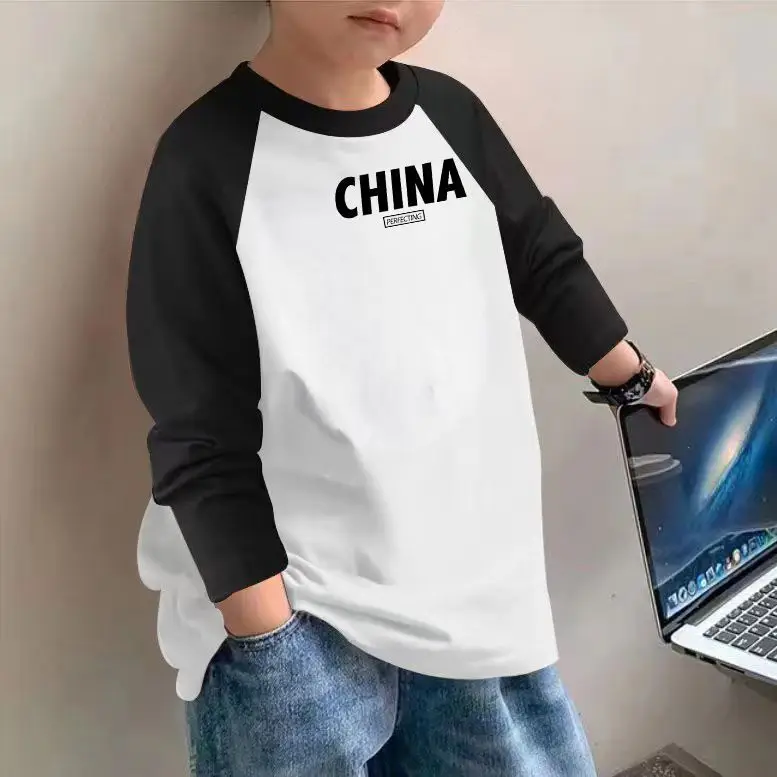 Boys Cotton Long Sleeve T-Shirt Brown Graphic Spring Autumn 2025 - Image 4