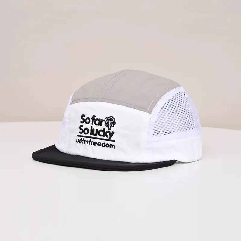 Men Grey White Baseball Cap Quick Dry