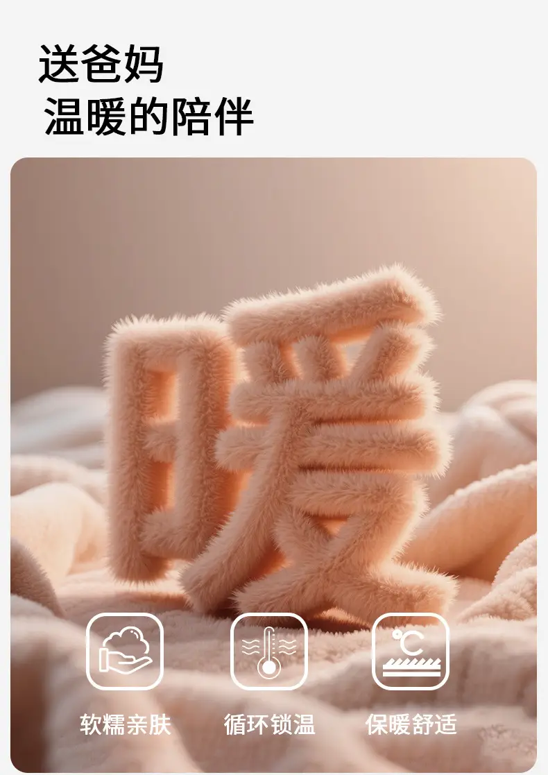 Elderly Women's Winter Cotton Shoes with Velvet, Warm and Non-Slip, Couples Wear at Home and Outside, Thick-Soled Plush Bags and Cotton Slippers for Men — feature 7