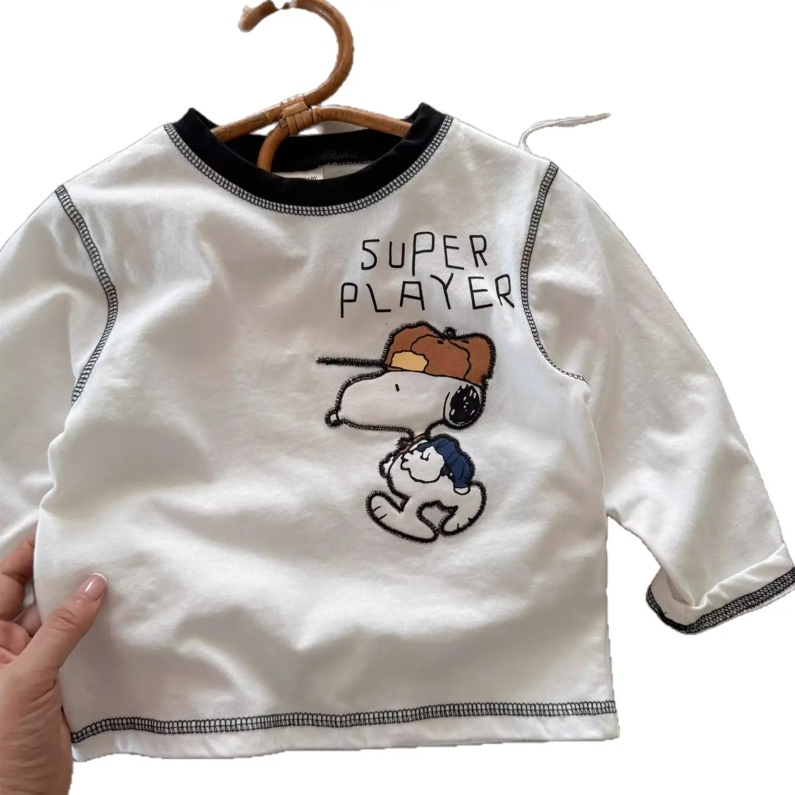 Japanese Cartoon Boys T-Shirt White Super Player Design