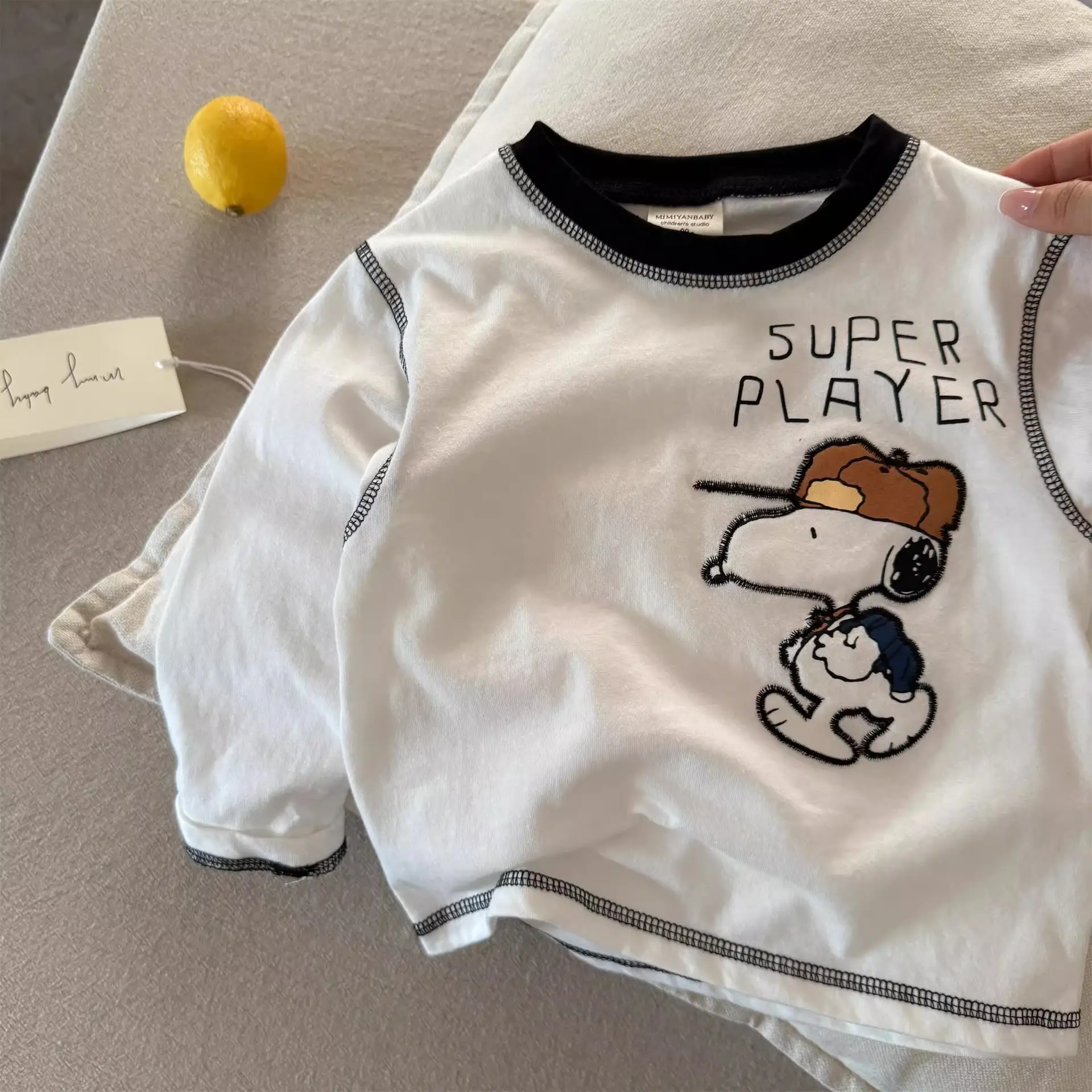 Japanese Cartoon Boys T-Shirt White Super Player Design — feature 15