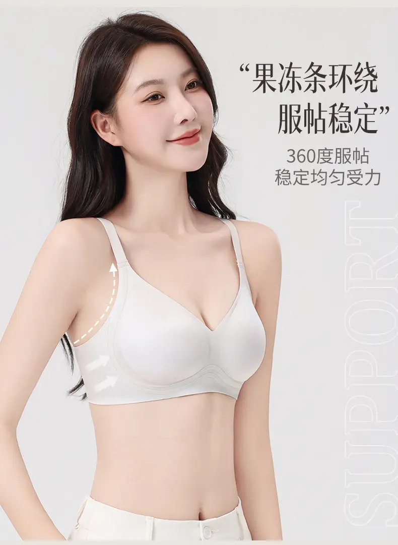 Live Broadcast Popular Liquid Foundation Nude Photosensitive Seamless Intimates Women's Jelly Soft Support No Rims Super Soft Thin Bra — feature 14