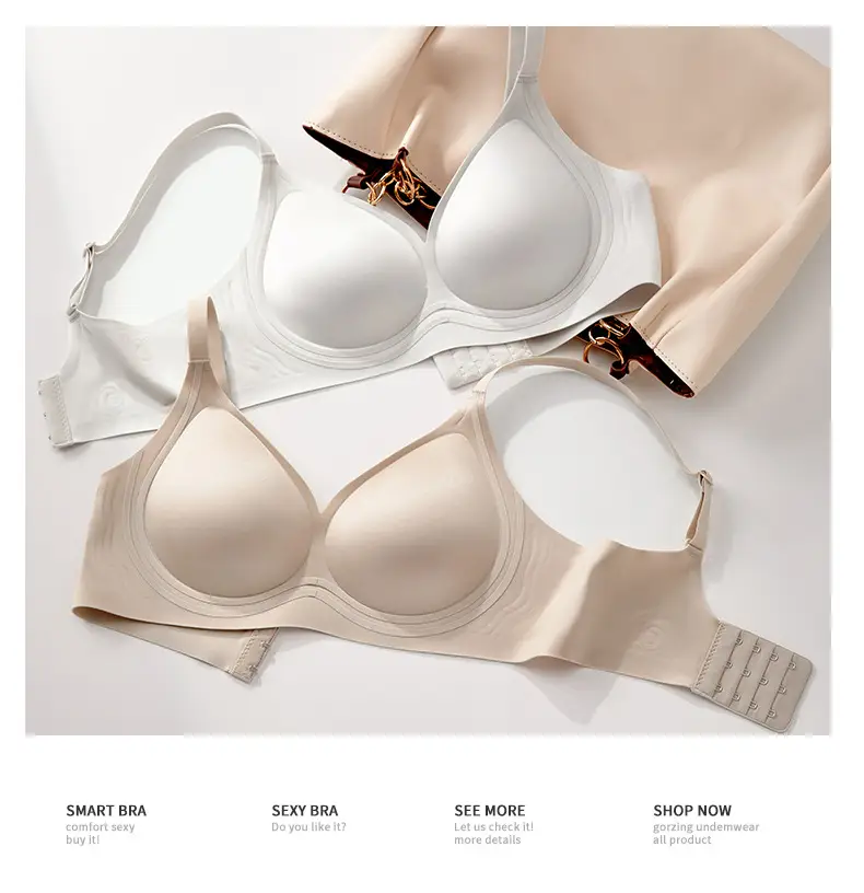 Live Broadcast Popular Liquid Foundation Nude Photosensitive Seamless Intimates Women's Jelly Soft Support No Rims Super Soft Thin Bra — feature 21